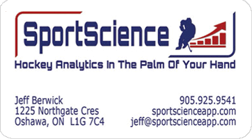 SportScience App Business Card